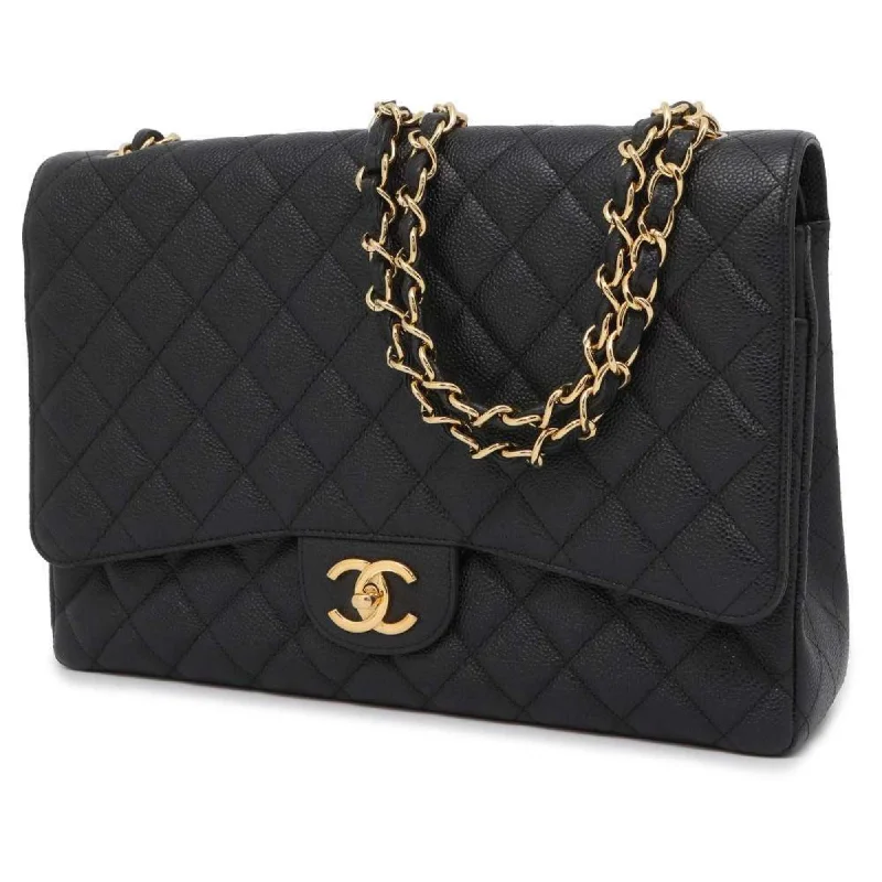 Chanel bags for women with minimalist styleChanel Chain Shoulder Bag Matelasse 34 Coco Mark Double Flap A58601 Deca Black