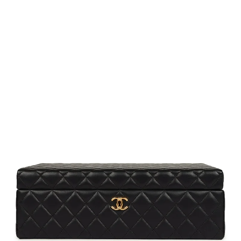 Chanel Black Handbag for Business MeetingsChanel CC Jewelry Box Black Lambskin Gold Hardware