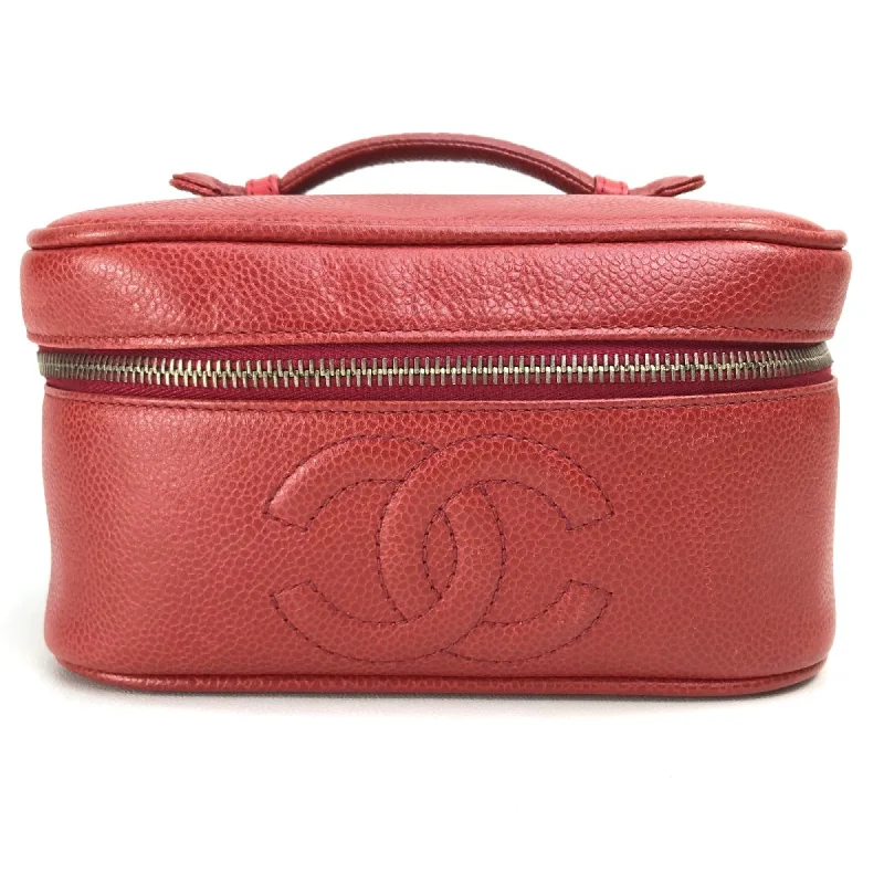 Chanel All - Match Handbag for Versatile StylingChanel CC Mark Bag Hand Bag Vanity bag Red x GoldHardware