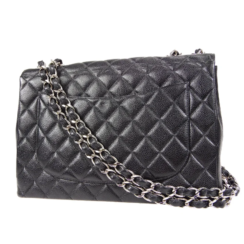 Chanel bags sale 2025CHANEL Classic Flap Jumbo Double Chain Shoulder Bag Black Caviar 48505