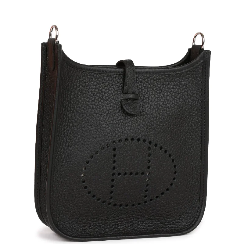 Dark - Hued Hermes Bags for a Sophisticated and Timeless PresenceHermes Evelyne TPM Black Clemence Palladium Hardware