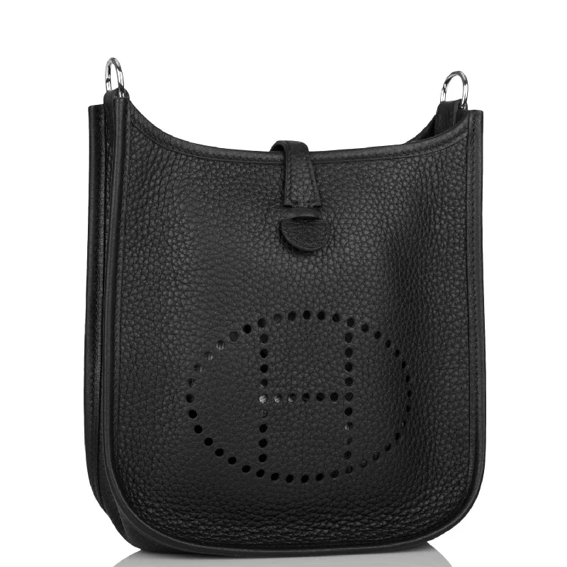 Embroidered Hermes Bags with Floral and Animal MotifsHermes Evelyne TPM Black Clemence Palladium Hardware