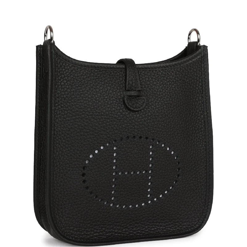 Sporty - Inspired Hermes Bags for Active LifestylesHermes Evelyne TPM Black Clemence Palladium Hardware