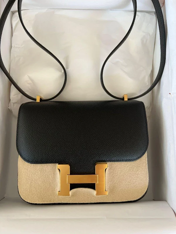 Hermes Bags with Hidden Pocket Compartments for PrivacyHermes Constance 24 Black Epsom Gold Hardware