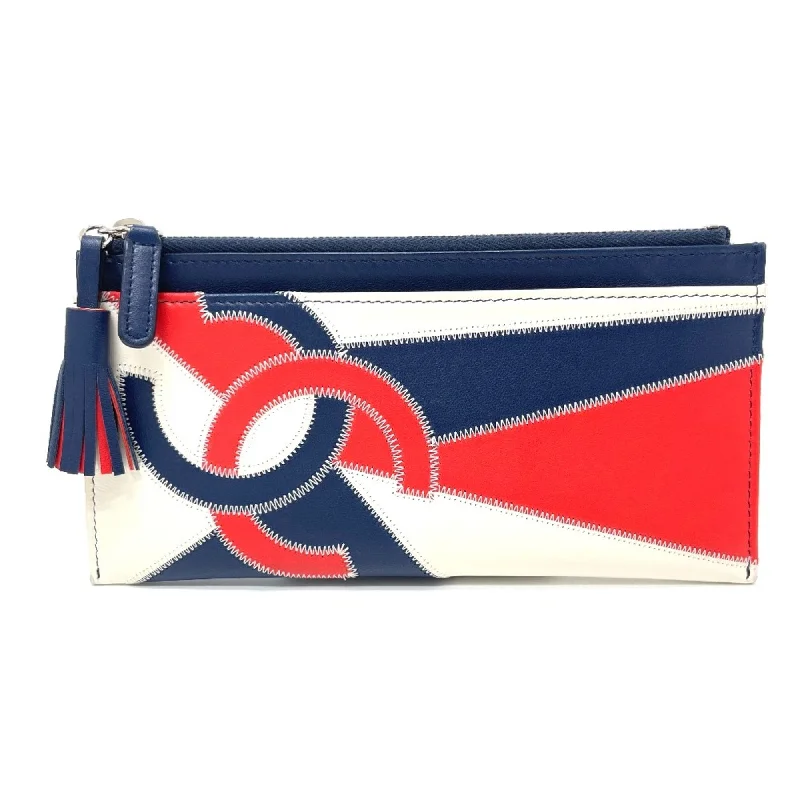 Chanel Classic Flap Bag for Evening PartyChanel CC Mark Wallet Card Case Blue x White x Red