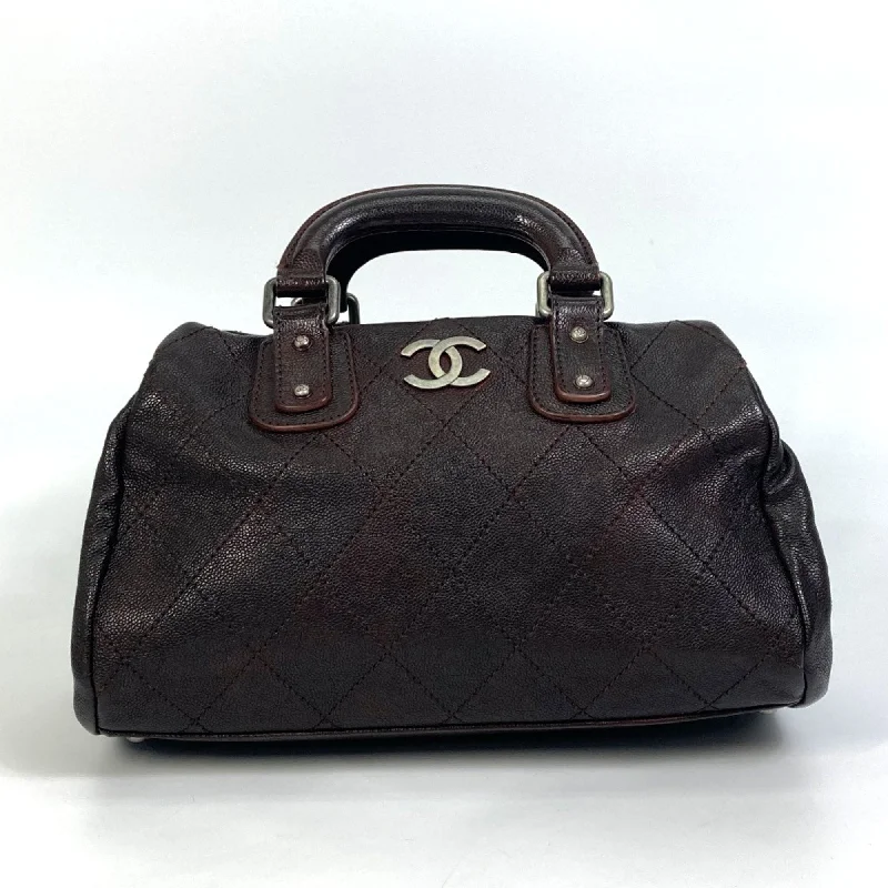 Chanel bags perfect for everyday elegChanel CC Mark Bag Mini Duffle Bag Hand Bag Brown SilverHardware