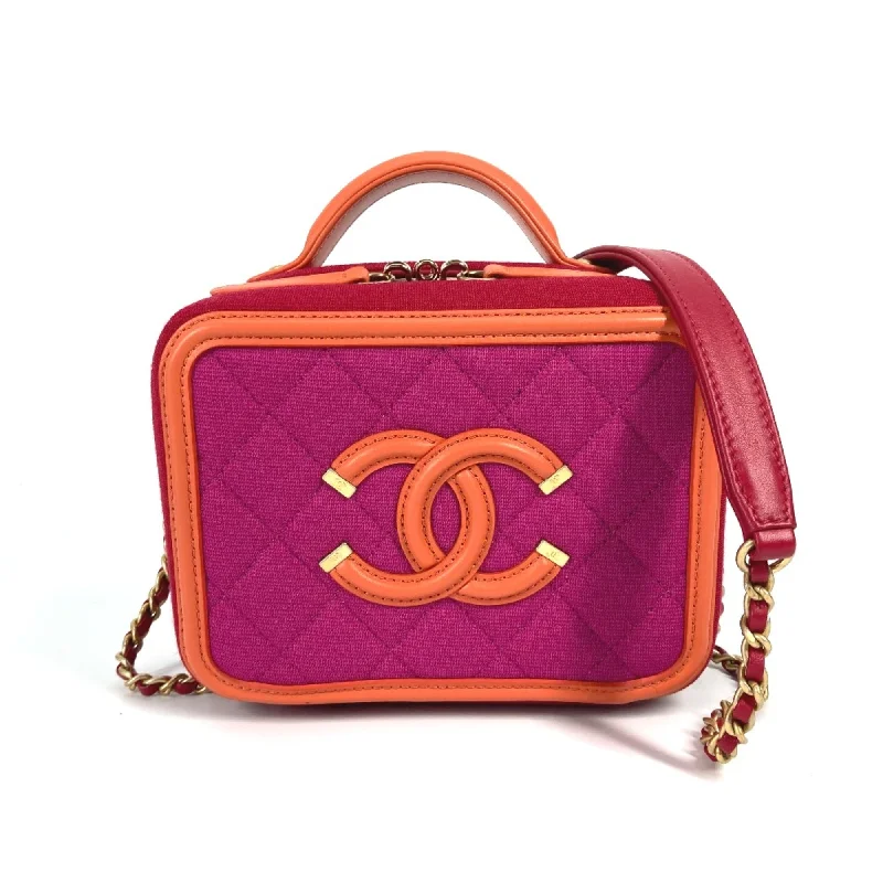 Chanel Quilted Leather Shoulder Bag for FashionistasChanel CC Mark Crossbody 2WAY bag Chain Shoulder Bag Red Orange