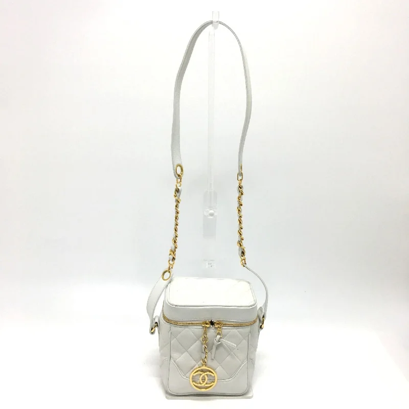 Chanel bags for women who appreciate fine craftsmanshipChanel CC Mark Vanity Shoulder Bag White GoldHardware