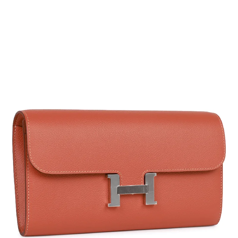 Color - Blocked Hermes Bags for a Bold Fashion StatementHermes Constance Wallet To Go Blush Evercolor Palladium Hardware