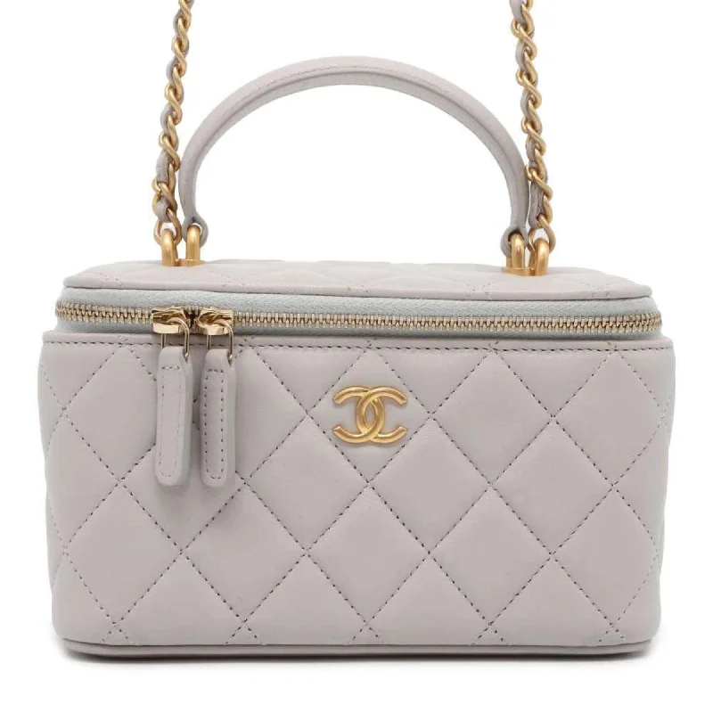 Chanel bags as wedding day accessoriesChanel Chain Shoulder Bag Matelasse Coco Mark Vanity Case Lambskin AP2199 CHANEL