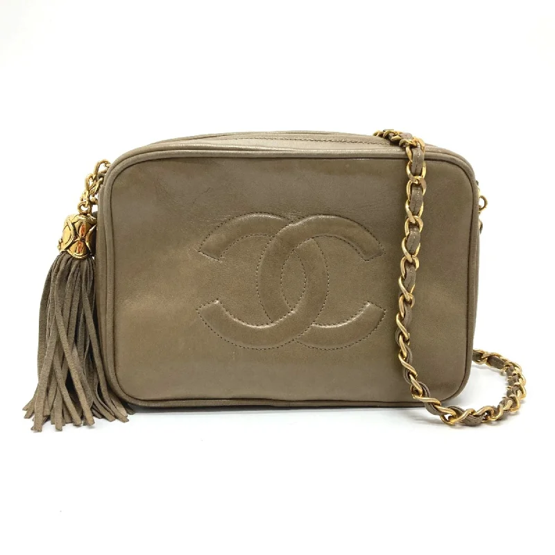 Chanel New Arrival Handbag with Gold HardwareChanel CC Mark bag with fringe Pochette Shoulder Bag BeigeBased GoldHardware