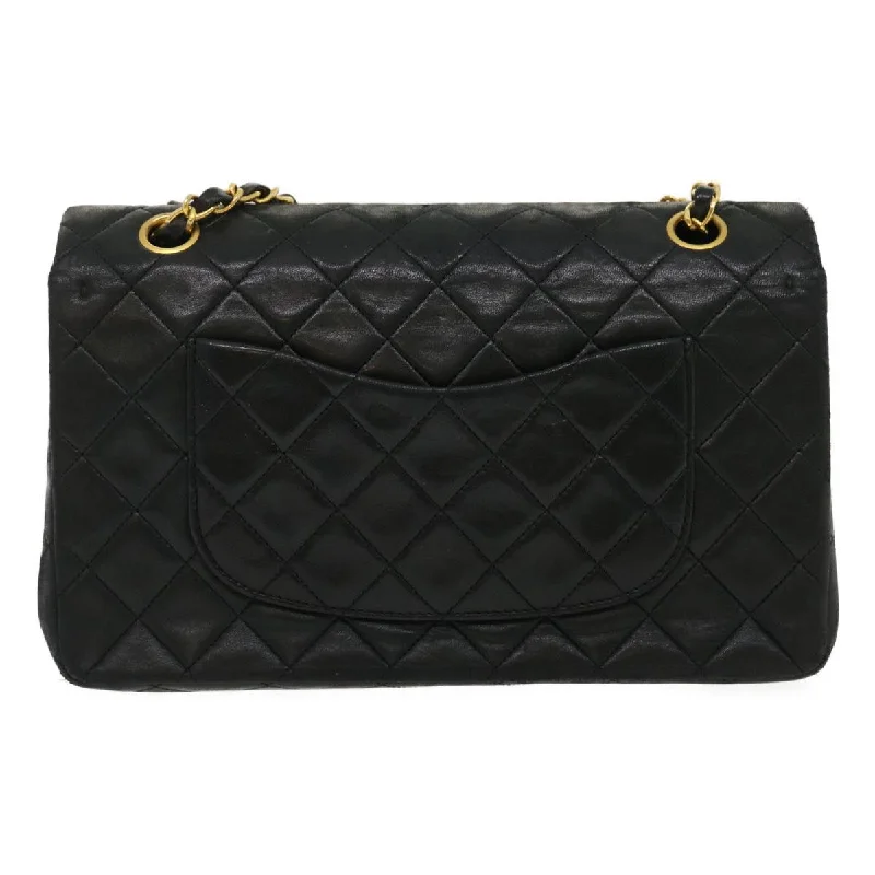 Chanel bags with exclusive seasonal releasesCHANEL Classic Matelasse 25 Chain Flap Shoulder Bag Lamb Skin Black  29592A