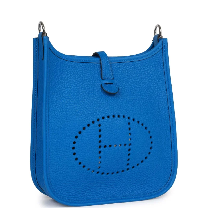 Oversized Hermes Bags for a Fashion - Forward and Practical StatementHermes Evelyne TPM Bleu Zellige Clemence Palladium Hardware