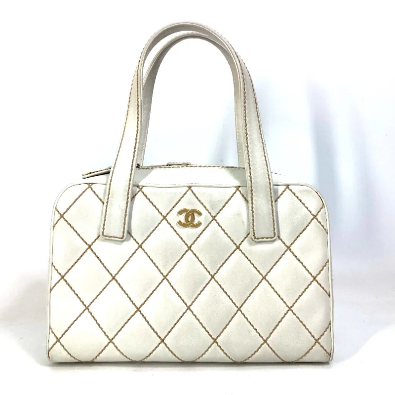 Chanel Small Crossbody Bag for TravelChanel CC Mark bag Vintage Mini Duffle Bag Shoulder Bag Hand Bag White