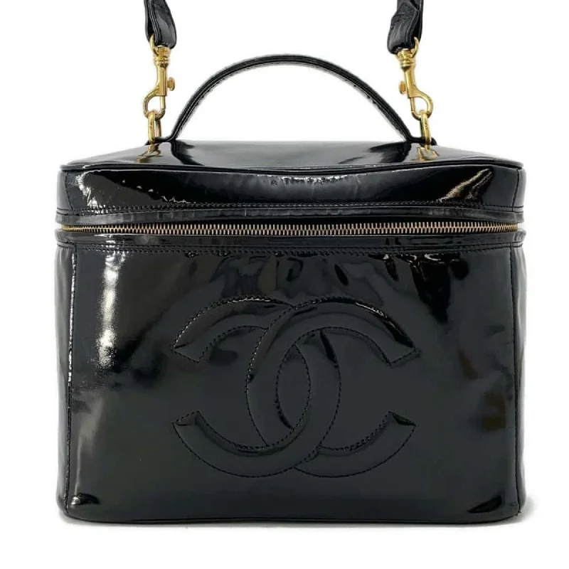 Chanel New Arrival Handbag with Gold HardwareChanel handbag Coco mark vanity patent CHANEL 2way shoulder bag black