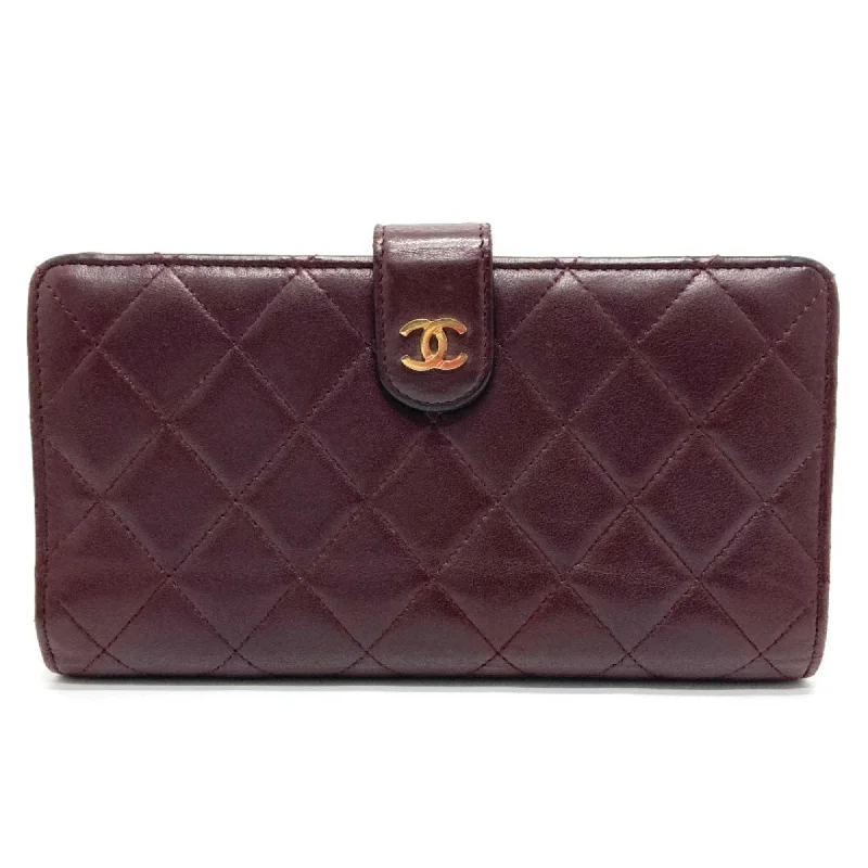 Chanel bags with iconic gold chainsChanel CC Mark Long wallet Long Wallet Bordeaux