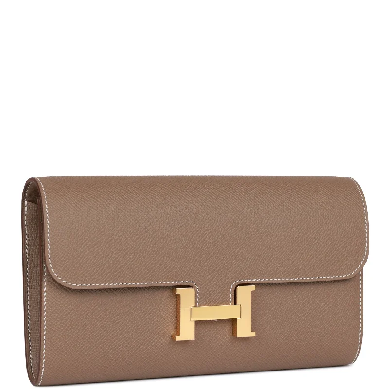 Hermes Bags with Hidden Pocket Compartments for PrivacyHermes Constance Wallet To Go Etoupe Epsom Gold Hardware