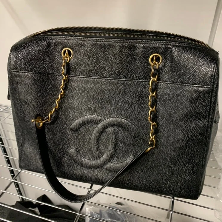 Chanel bags with iconic gold chainsChanel Chain Tote Bag With Sticker 31745