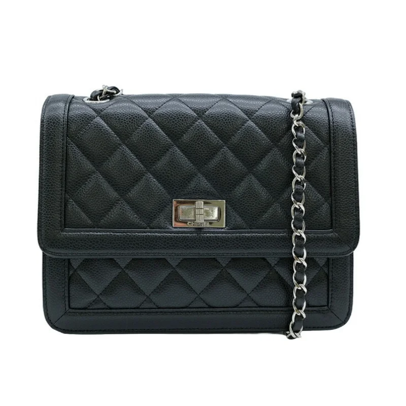 Chanel Black Handbag for Business MeetingsCHANEL Caviar Skin 2.55 Shoulder Chain Black Seal Included 6935244