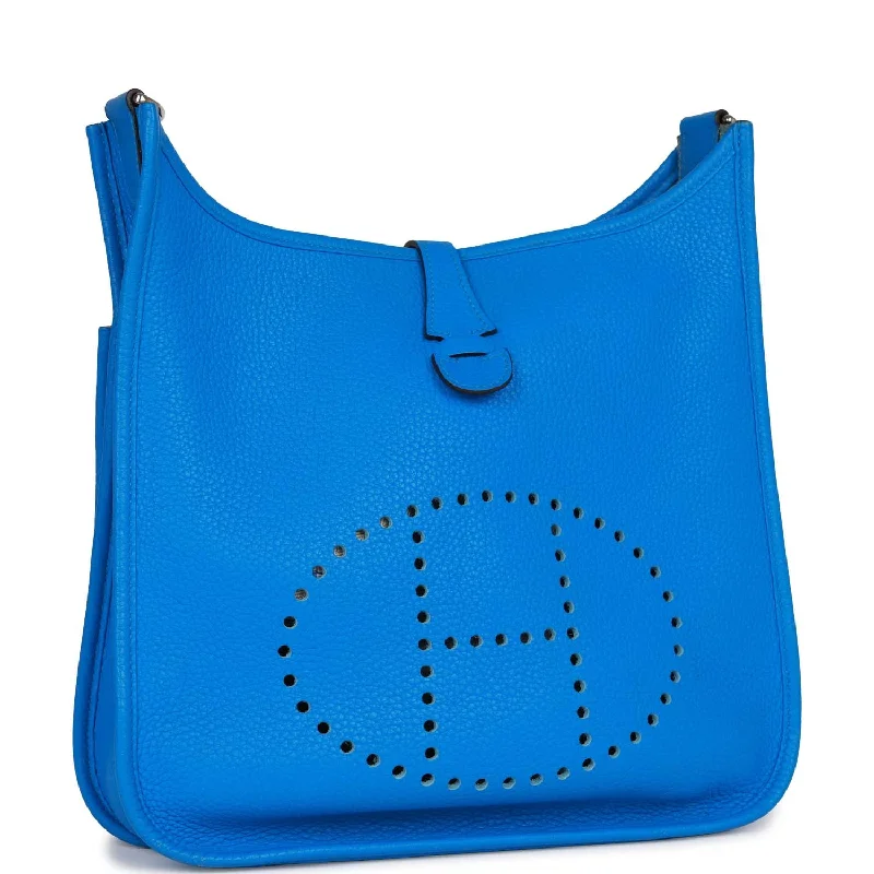 Versatile Hermes Arceau Bags for Different OccasionsHermes Evelyne III PM Bleu Hydra Clemence Palladium Hardware