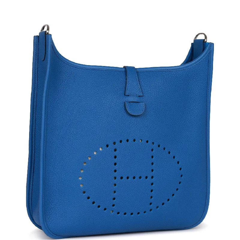 Exquisite Hermes Picotin Bags for Everyday EleganceHermes Evelyne III PM Bleu France Clemence Palladium Hardware