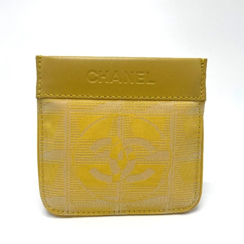 Chanel Small Crossbody Bag for TravelChanel CC Mark With key ring coin purse yellow