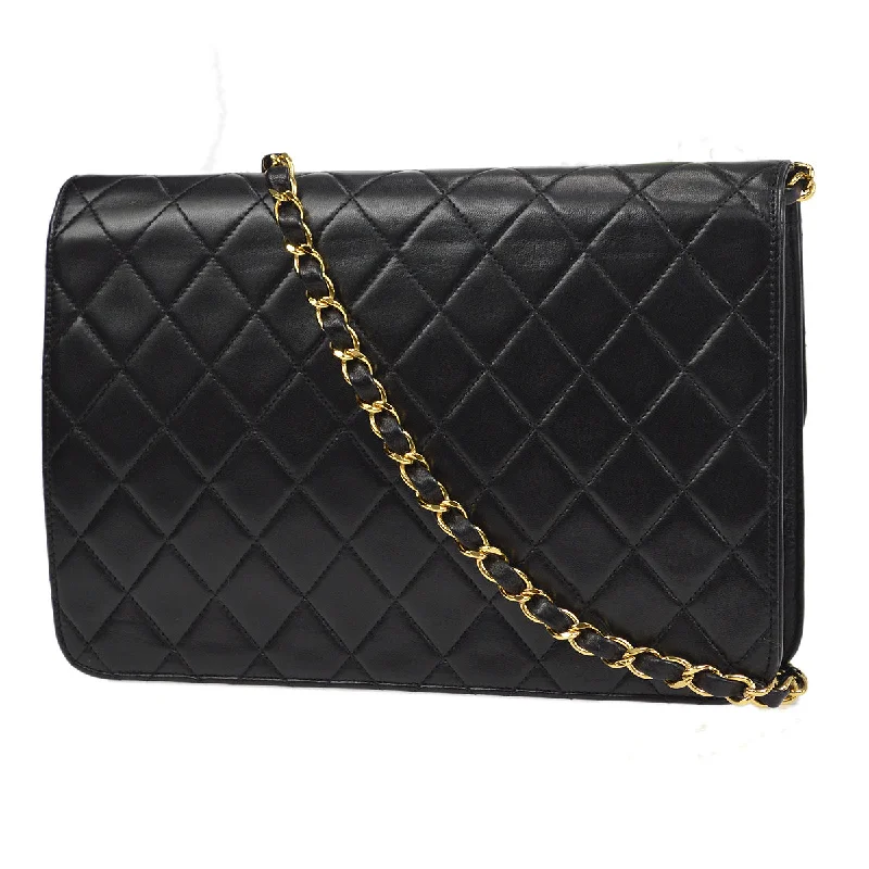 Chanel Colorful Handbag for Spring OutfitsCHANEL Classic Single Flap Chain Shoulder Bag Black Lambskin 58016