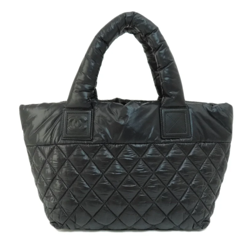 Chanel Quilted Leather Shoulder Bag for FashionistasCHANEL Coco Cocoon Tote Handbag Nylon Material Women's