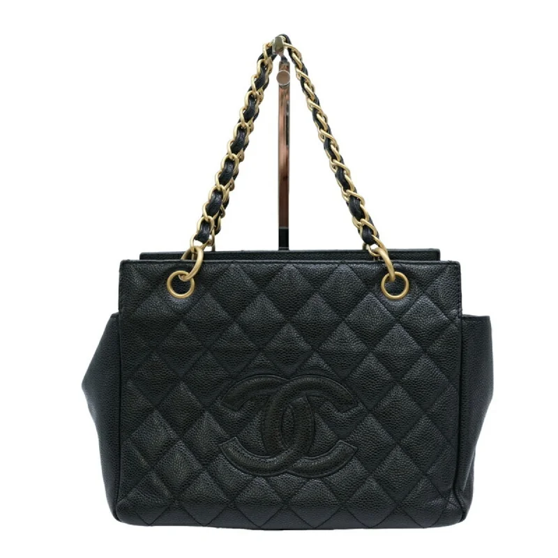 Chanel Lightweight Handbag for Daily ErrandsCHANEL Caviar Skin Chain Handbag Black Seal Included