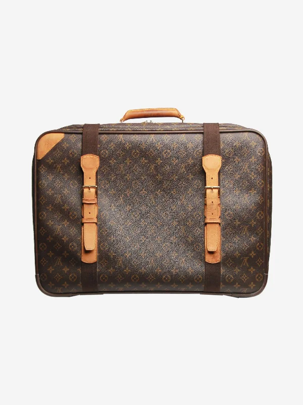 Oversized Hermes Bags for a Fashion - Forward and Practical StatementBrown Monogram Satellite 60 suitcase