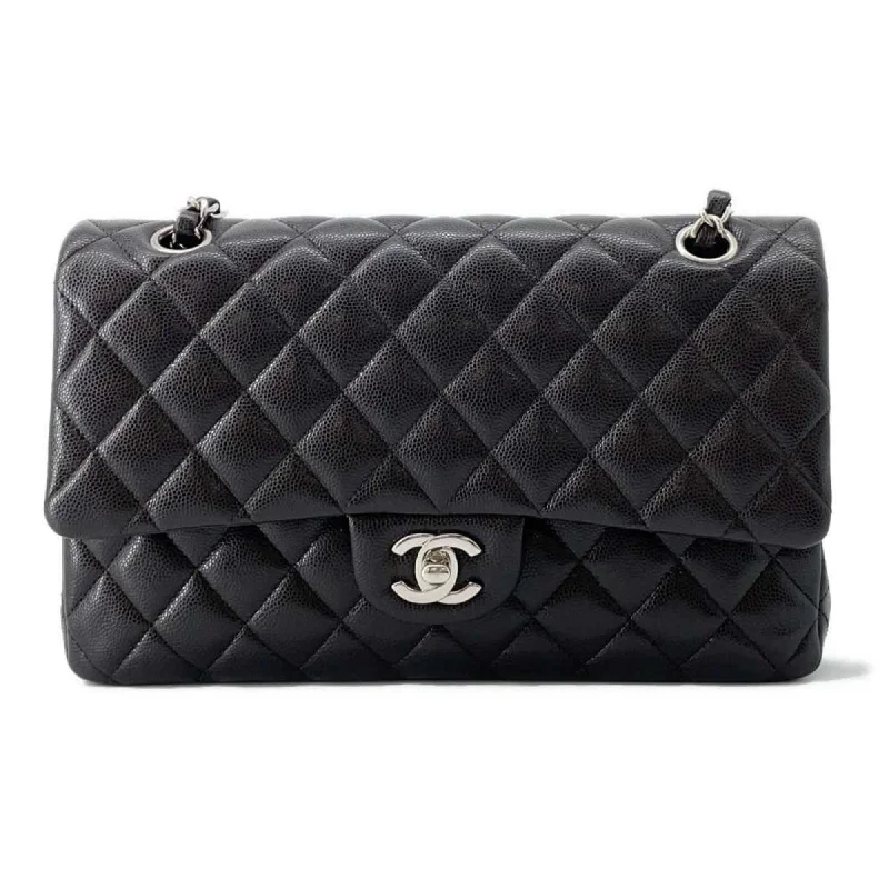 Chanel bags with iconic stitching detailsChanel Chain Shoulder Bag Matelasse 25 Coco Mark Caviar Skin Double A01112