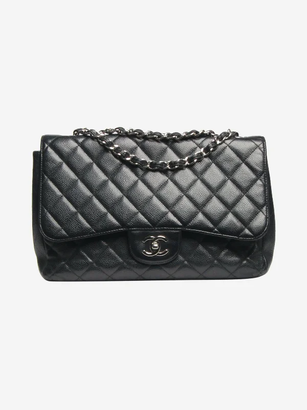 High - End Hermes Jypsiere Bags for the Fashion - ForwardBlack 2009 jumbo caviar Classic Single Flap bag