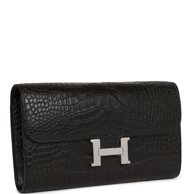 Trendy Hermes Bolide Bags in Metallic FinishesHermes Constance Wallet To Go Black Matte Alligator Palladium Hardware