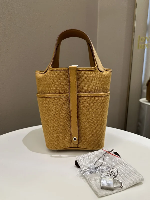 Customizable Hermes Bags with Personalized LocksHermes Picotin Pocket Lock PM 18 Desert/ Sesame