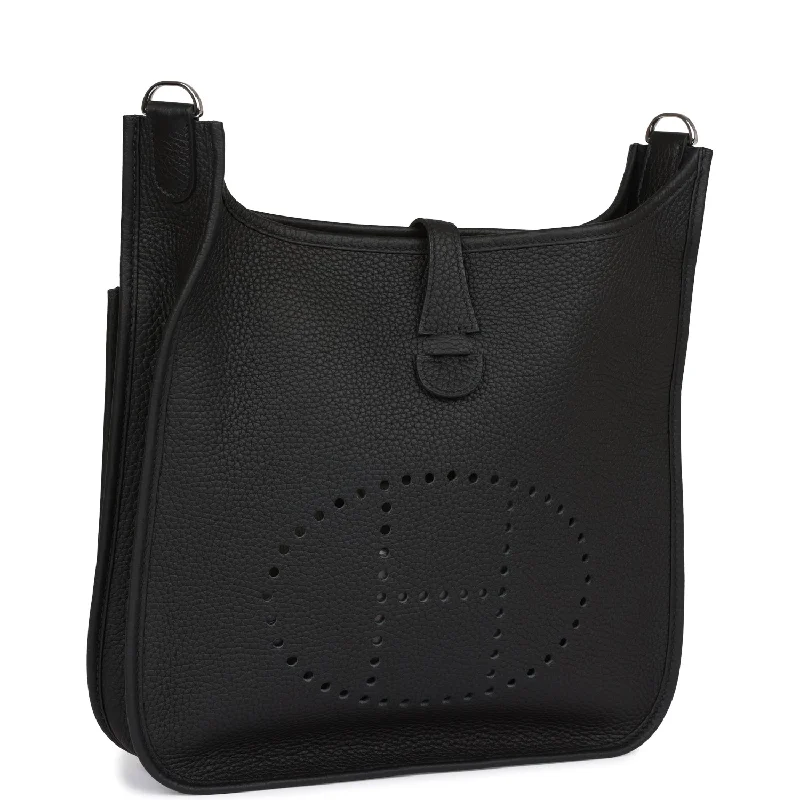 Hermes Bags with RFID - Blocking Linings for SecurityHermes Evelyne III PM Black Clemence Palladium Hardware