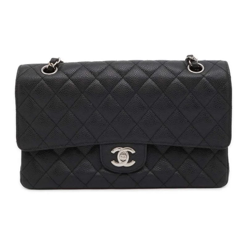 Chanel bags as wedding day accessoriesChanel Chain Shoulder Bag Matelasse 25 Coco Mark Caviar Skin Double A01112 Black