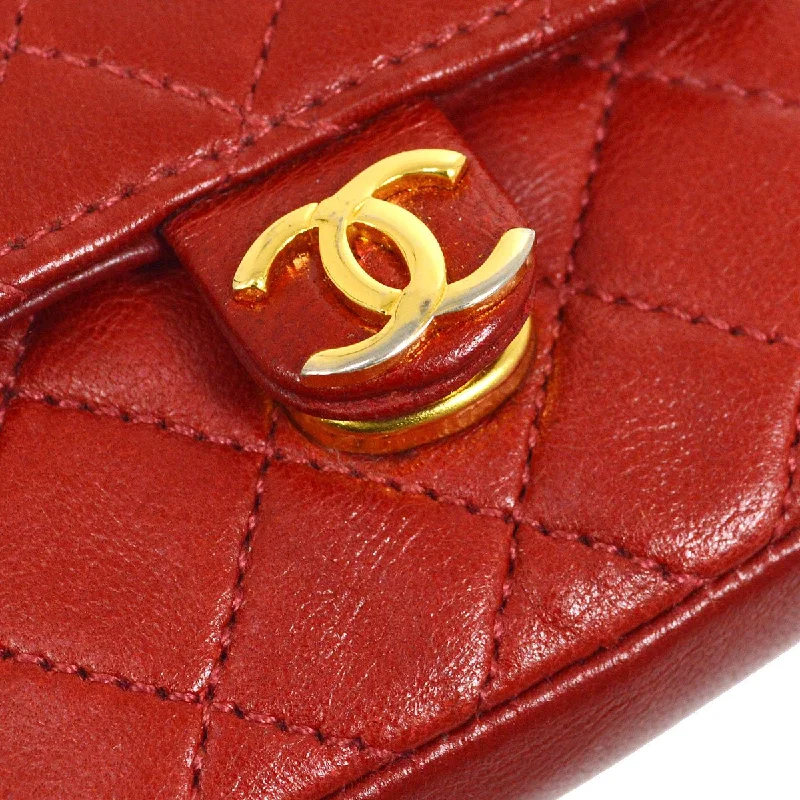 Chanel bags available in bold colors and patternsCHANEL Classic Flap Micro Pouch Bag Red 03081