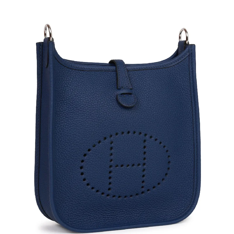 Ergonomic Hermes Etain Bags for Comfortable CarryingHermes Evelyne TPM Bleu Saphir Maurice Palladium Hardware