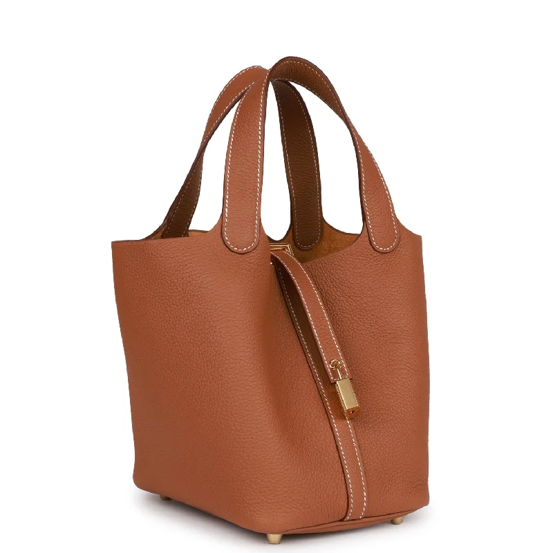 Ergonomic Hermes Etain Bags for Comfortable CarryingHermes Picotin 18 Gold Clemence Gold Hardware