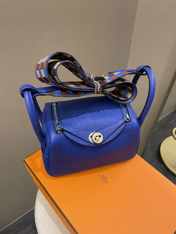 Pattern - Mixing Hermes Bags for a Trendy and Edgy LookHermes Mini Lindy Blue Royal Clemence