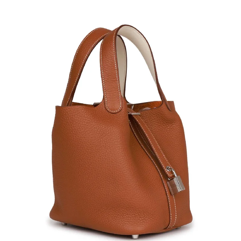 Hermes Bags for the Discerning Luxury CollectorHermes Eclat Picotin 18cm Gold Clemence Palladium Hardware