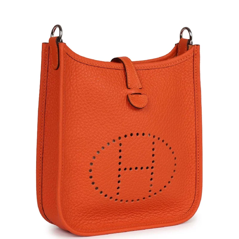 Hermes Bags with Magnetic and Twist - Lock ClosuresHermes Evelyne TPM Feu Clemence Palladium Hardware