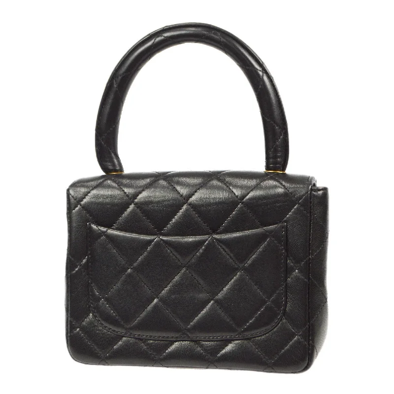 Chanel bags with gold, silver, and pearl accentsCHANEL Classic Flap Micro Square Handbag Black Lambskin 96837