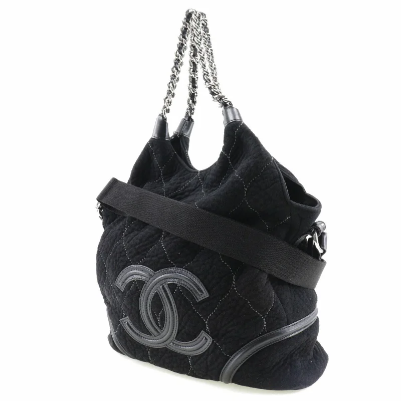 Chanel Classic Flap Bag for Evening PartyCHANEL Coco Mark Handbag 2WAY Shoulder A40394 Mouton Black/Silver Hardware Women's