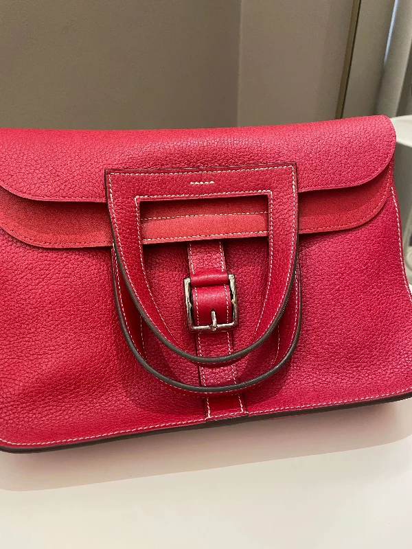 Trendy Hermes Bolide Bags in Metallic FinishesHermes Halzan 31 Rouge Casque Clemence