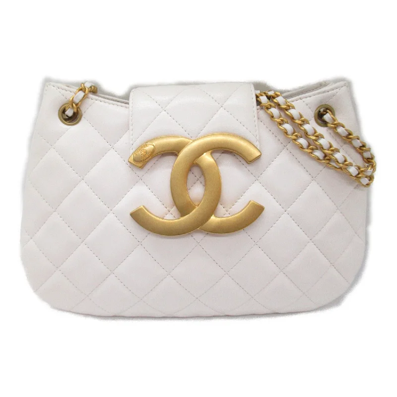 Chanel Black Handbag for Business MeetingsCHANEL Hobo Bag Shoulder Bag White Lambskin (sheep leather)