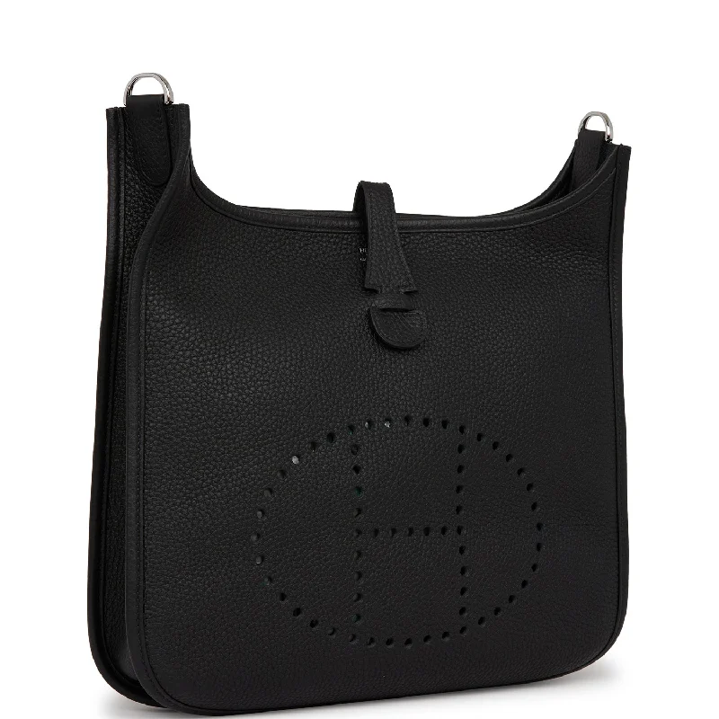 Hermes Bags with Reflective Elements for Safety at NightHermes Evelyne III PM Black Clemence Palladium Hardware