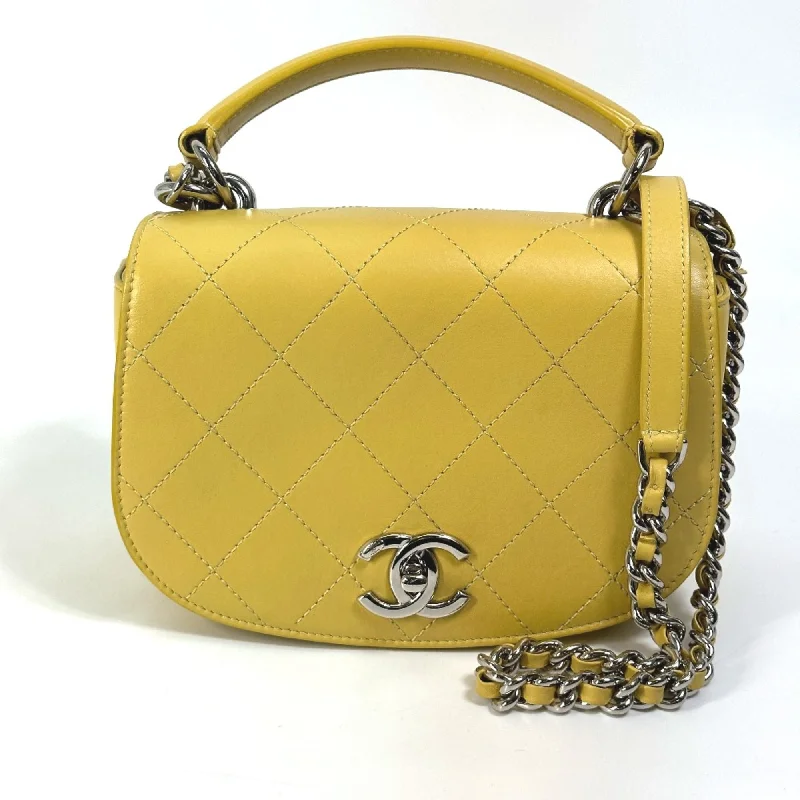 Chanel bags with modern touchesChanel CC Mark Chain 2WAY Hand Bag Crossbody Shoulder Bag Yellow Based