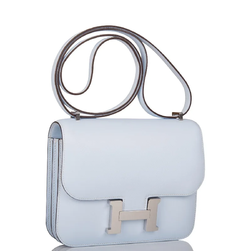 High - End Hermes Jypsiere Bags for the Fashion - ForwardHermes Constance 18 Bleu Brume Swift Palladium Hardware