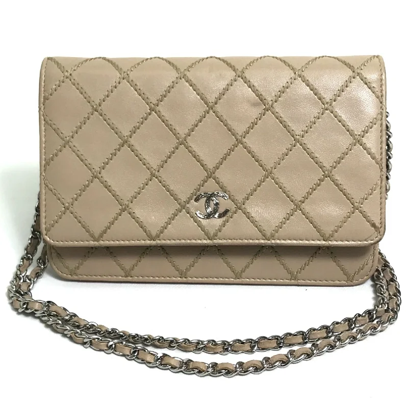 Chanel bags for the minimalist fashionChanel CC Mark Bag Chain Wallet Shoulder Bag Long Wallet Beige SilverHardware